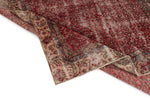 6x10 Burgundy and Rust Turkish Anatolian Rug