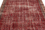 6x10 Burgundy and Rust Turkish Anatolian Rug