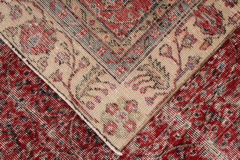 6x10 Burgundy and Rust Turkish Anatolian Rug