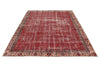 6x10 Burgundy and Rust Turkish Anatolian Rug