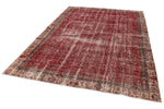 6x10 Burgundy and Rust Turkish Anatolian Rug