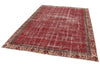 6x10 Burgundy and Rust Turkish Anatolian Rug