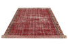 6x10 Burgundy and Rust Turkish Anatolian Rug