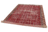 6x10 Burgundy and Rust Turkish Anatolian Rug