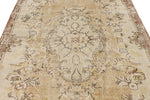 6x10 Beige and Light Brown Turkish Overdyed Rug