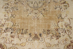 6x10 Beige and Light Brown Turkish Overdyed Rug