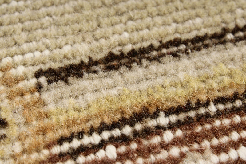 6x10 Beige and Light Brown Turkish Overdyed Rug