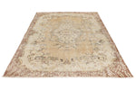 6x10 Beige and Light Brown Turkish Overdyed Rug