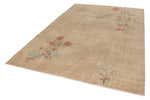 7x10 Beige and Light Red Turkish Anatolian Rug