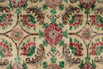 7x10 Ivory and Red Turkish Anatolian Rug