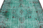 6x9 Turquoıse and Dark Red Turkish Anatolian Rug