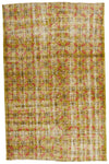 6x10 Mustard and Red Turkish Anatolian Rug