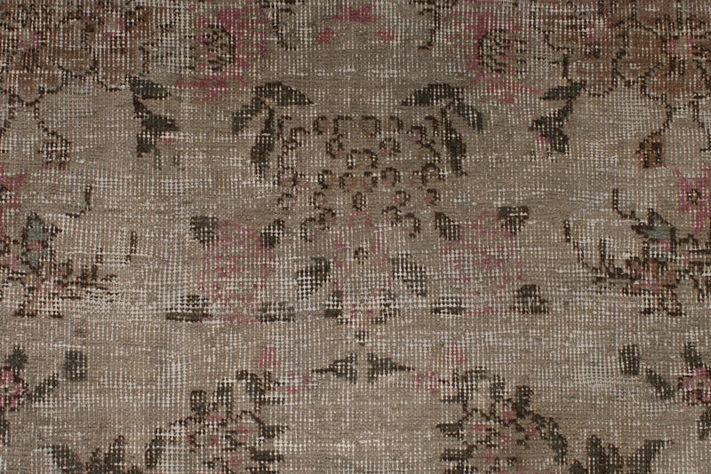 6x10 Brown and Burgundy Turkish Anatolian Rug