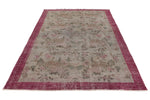 6x10 Brown and Burgundy Turkish Anatolian Rug