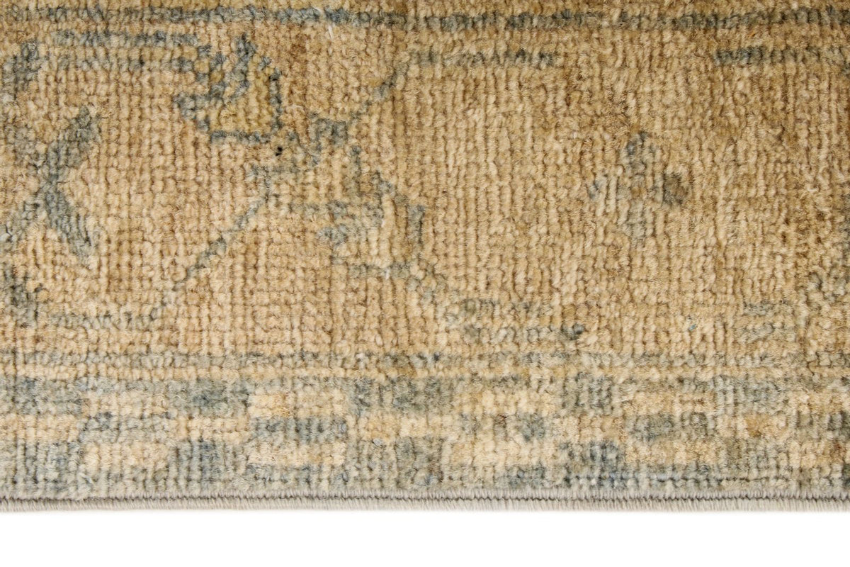 4x10 Beige and Blue Turkish Tribal Runner