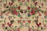 7x10 Ivory and Dark Red Turkish Anatolian Rug