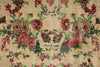 7x10 Ivory and Dark Red Turkish Anatolian Rug