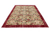 7x10 Ivory and Dark Red Turkish Anatolian Rug