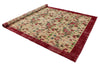 7x10 Ivory and Dark Red Turkish Anatolian Rug