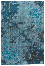 7x10 Blue and Navy Modern Contemporary Rug