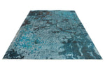 7x10 Blue and Navy Modern Contemporary Rug