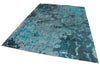 7x10 Blue and Navy Modern Contemporary Rug