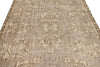 7x10 Ivory and Brown Turkish Overdyed Rug