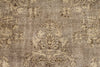 7x10 Ivory and Brown Turkish Overdyed Rug