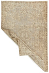 7x10 Ivory and Brown Turkish Overdyed Rug