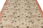 6x11 Ivory and Light Peach Turkish Overdyed Rug