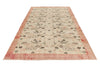 6x11 Ivory and Light Peach Turkish Overdyed Rug