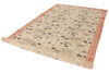 6x11 Ivory and Light Peach Turkish Overdyed Rug