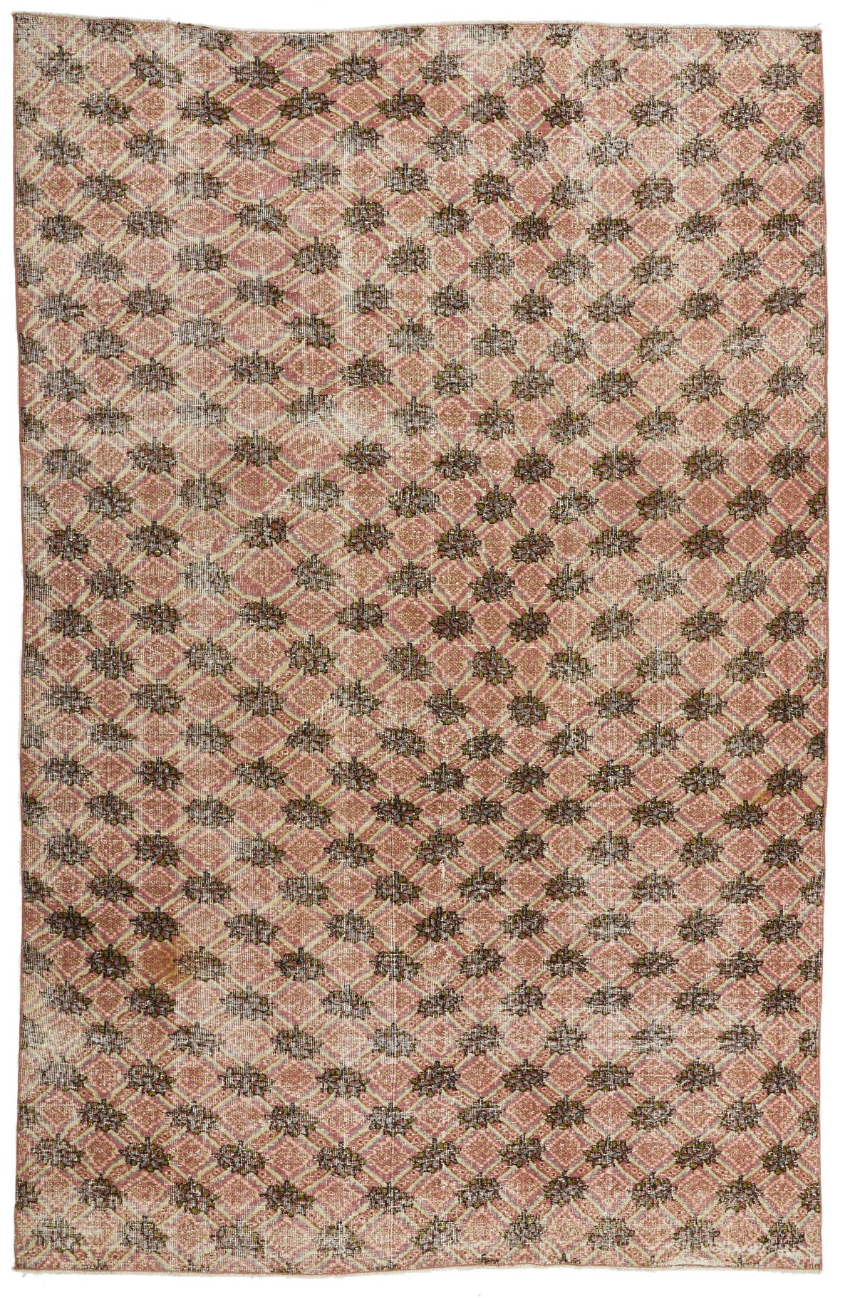 7x10 Light Rust and Multicolor Turkish Anatolian Rug