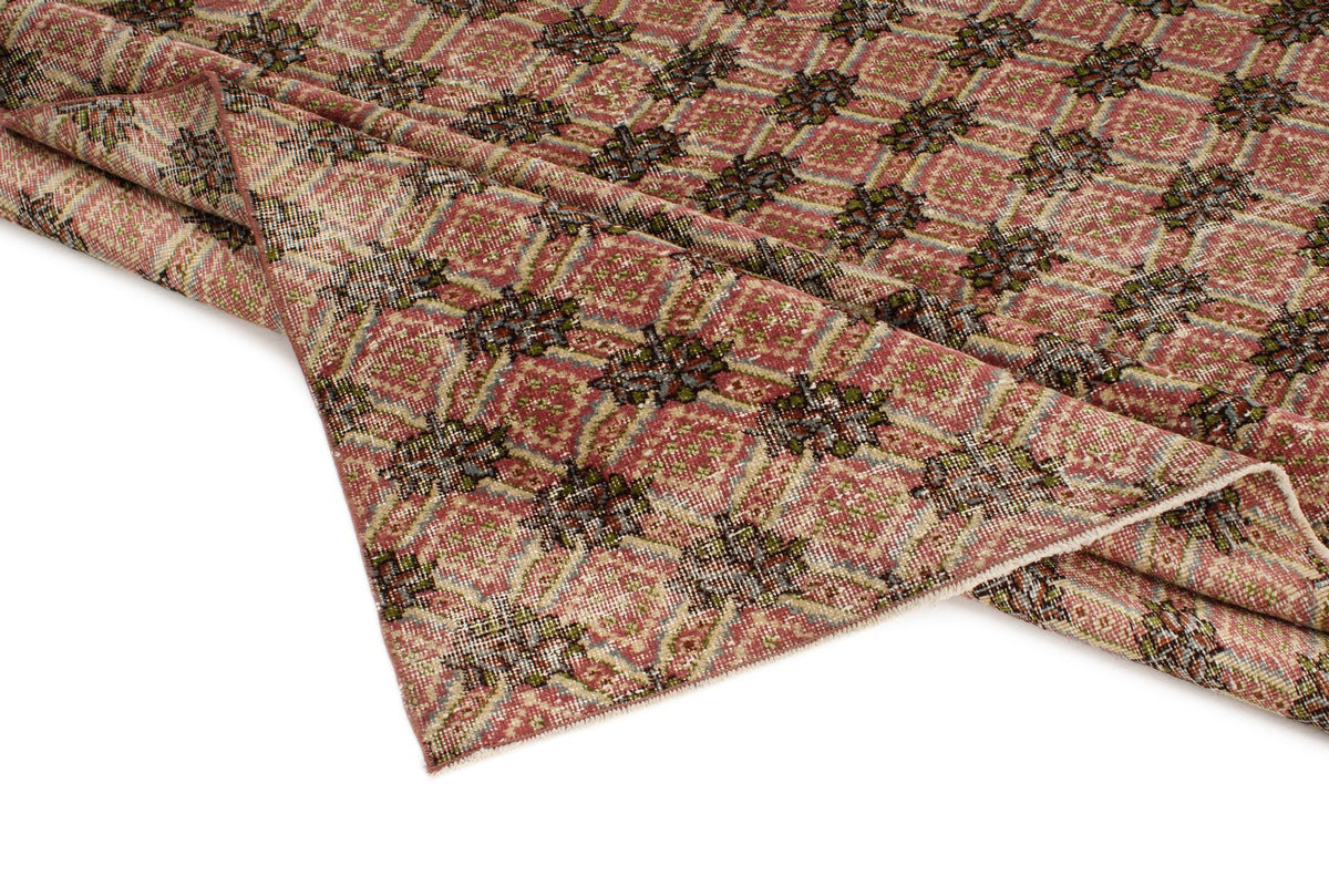 7x10 Light Rust and Multicolor Turkish Anatolian Rug