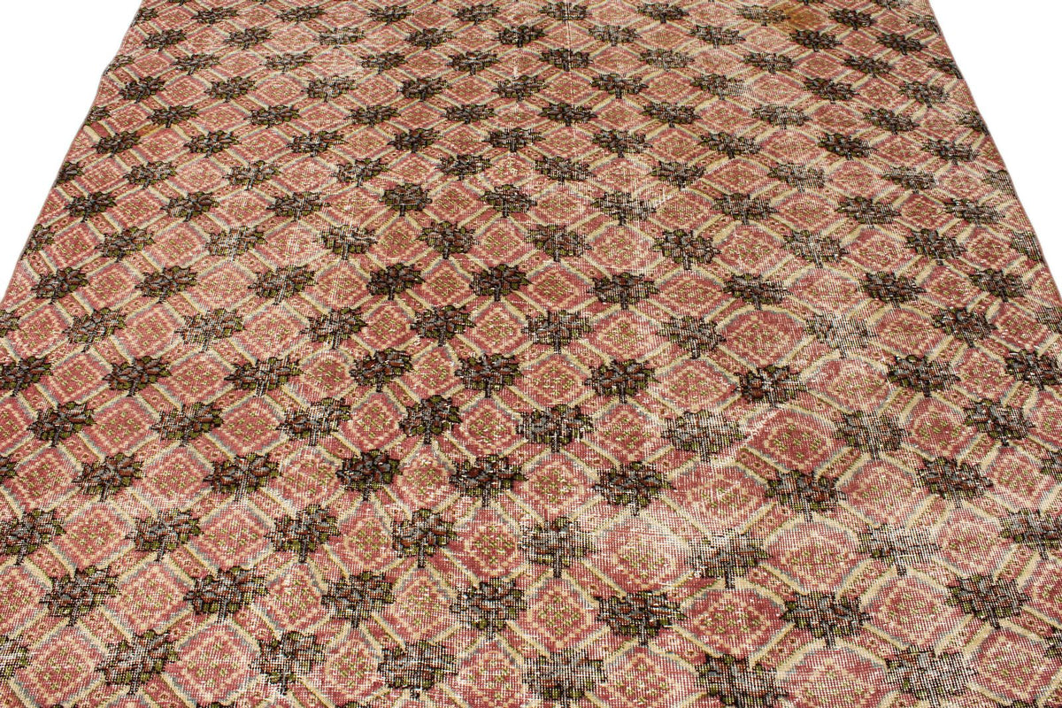 7x10 Light Rust and Multicolor Turkish Anatolian Rug