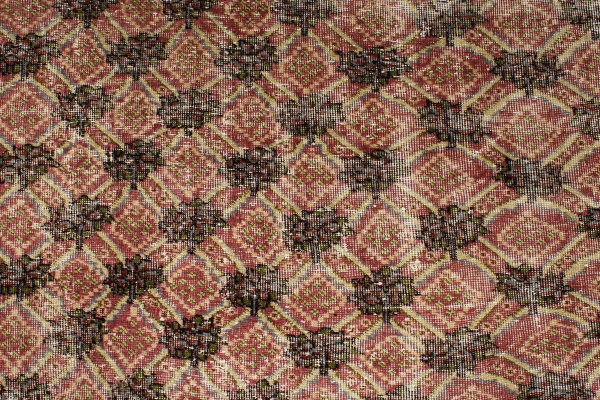 7x10 Light Rust and Multicolor Turkish Anatolian Rug