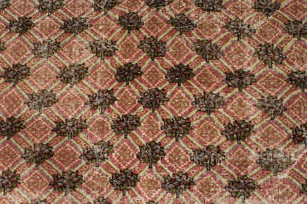 7x10 Light Rust and Multicolor Turkish Anatolian Rug