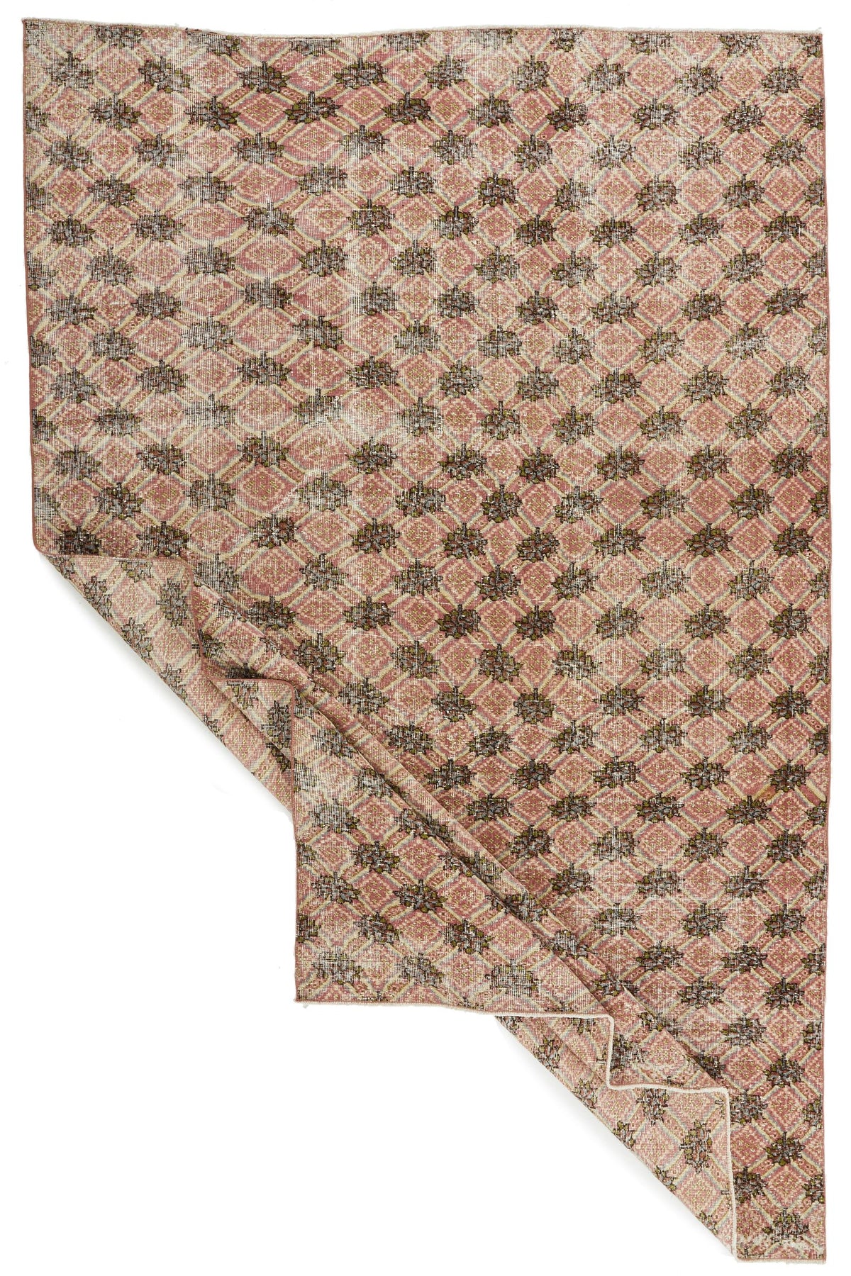 7x10 Light Rust and Multicolor Turkish Anatolian Rug