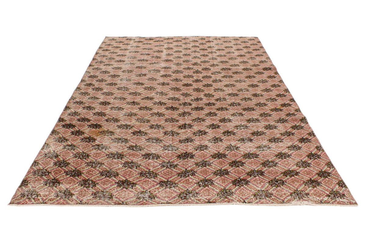 7x10 Light Rust and Multicolor Turkish Anatolian Rug