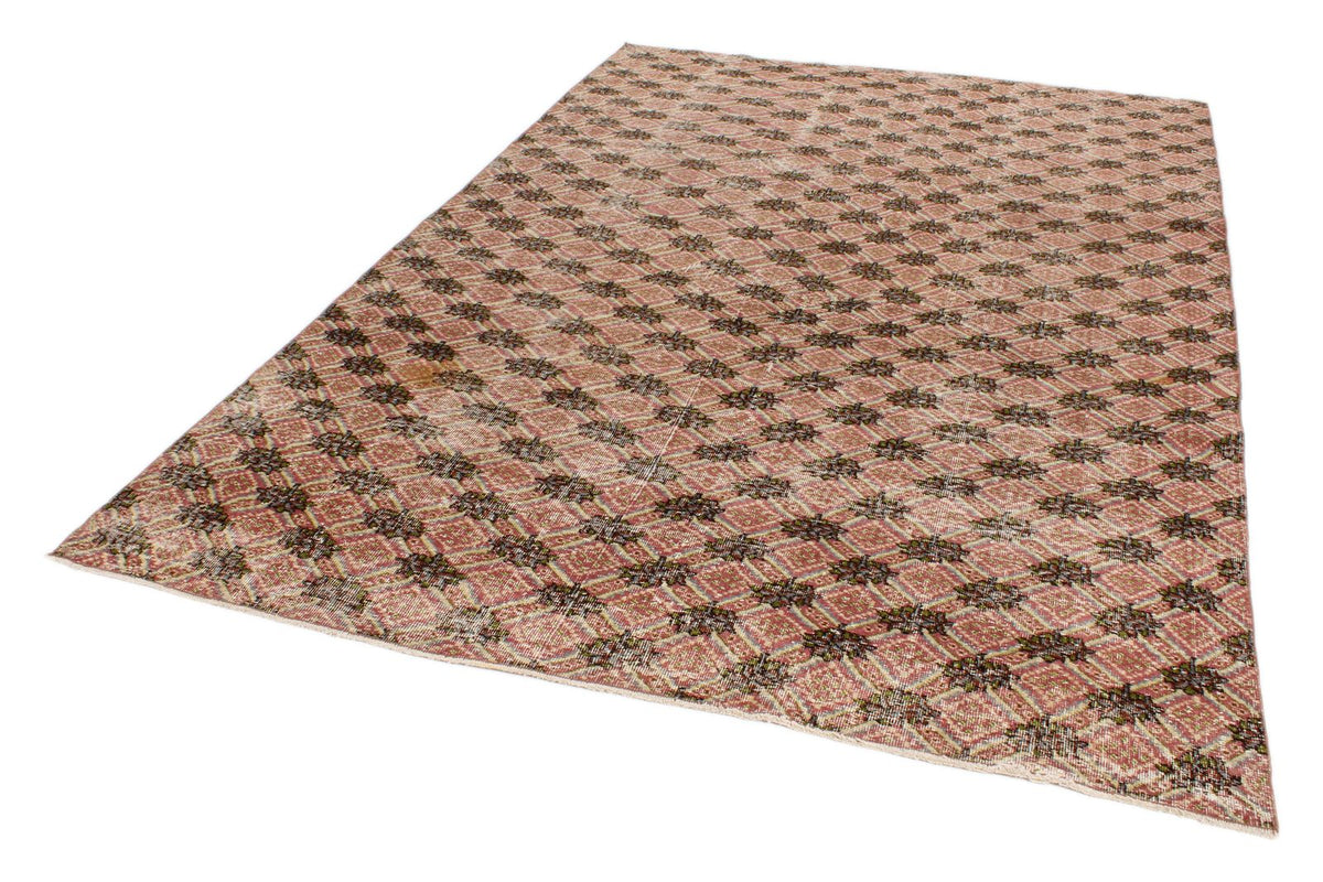 7x10 Light Rust and Multicolor Turkish Anatolian Rug