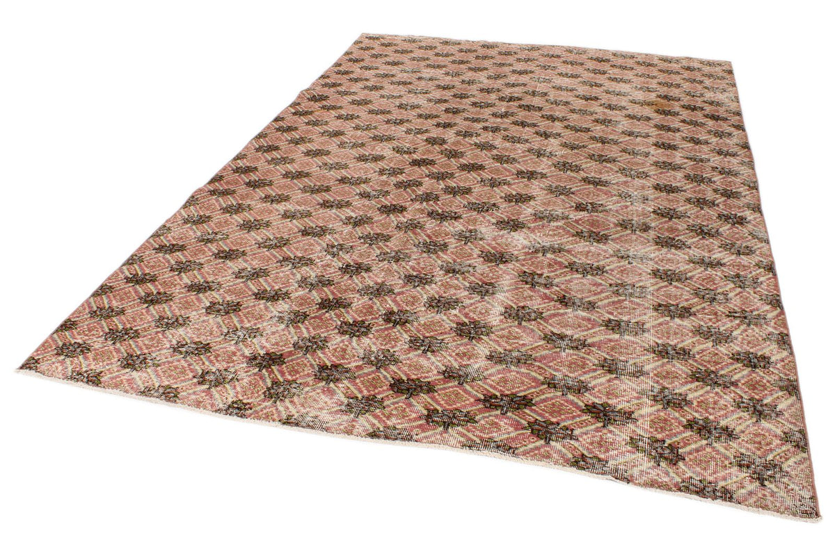 7x10 Light Rust and Multicolor Turkish Anatolian Rug