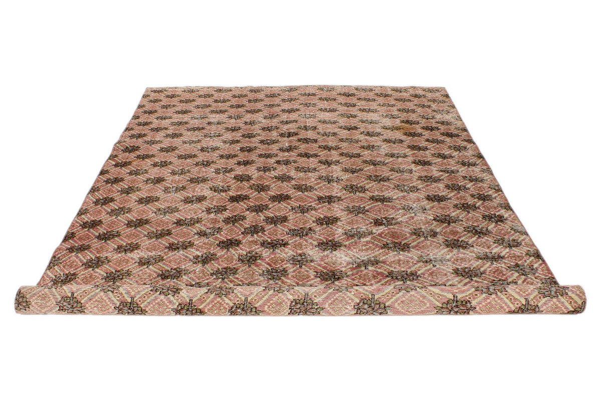 7x10 Light Rust and Multicolor Turkish Anatolian Rug