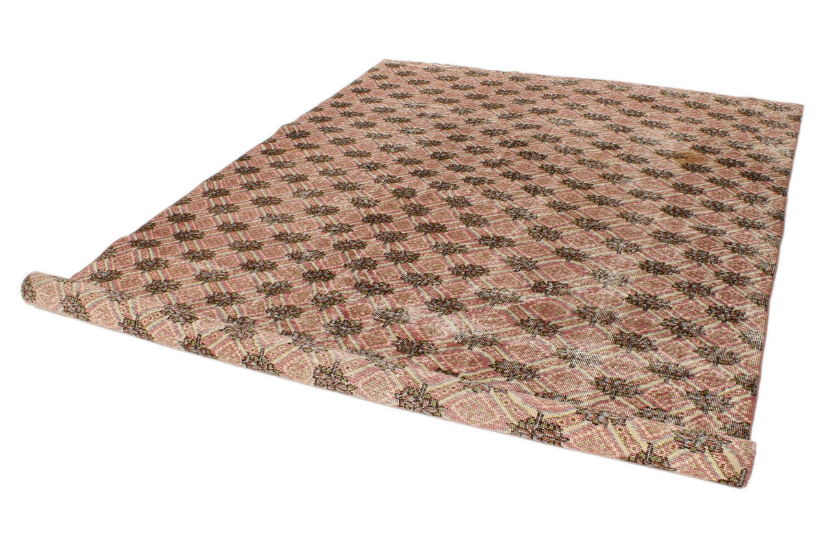 7x10 Light Rust and Multicolor Turkish Anatolian Rug