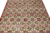 6x9 Ivory and Magenta Turkish Anatolian Rug