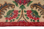 6x9 Ivory and Magenta Turkish Anatolian Rug