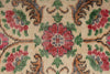 6x9 Ivory and Magenta Turkish Anatolian Rug