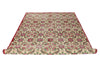 6x9 Ivory and Magenta Turkish Anatolian Rug