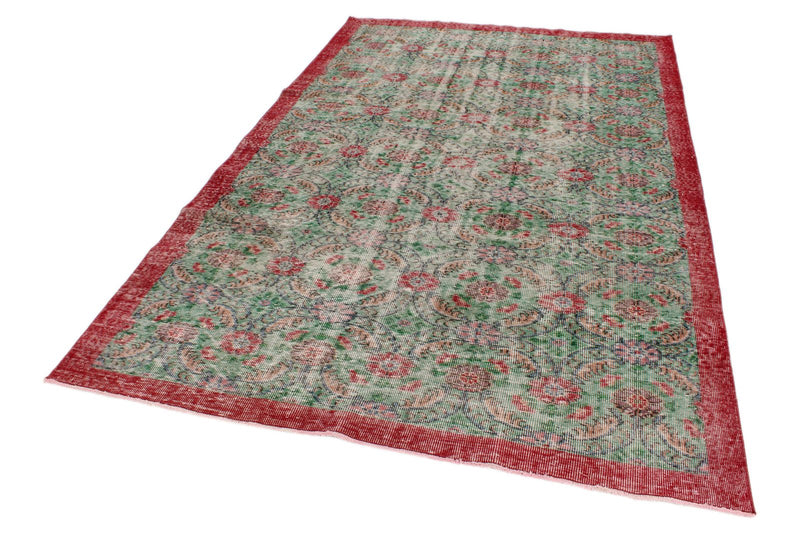 6x9 Multicolor and Red Turkish Anatolian Rug