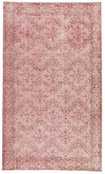 6x10 Pink and Light Brown Turkish Overdyed Rug