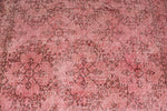 6x10 Pink and Light Brown Turkish Overdyed Rug